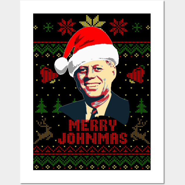 John F Kennedy Merry Johnmas Wall Art by Nerd_art